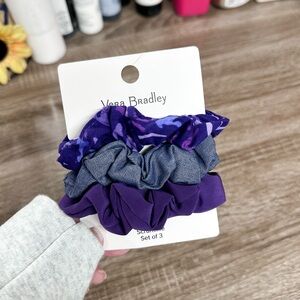 Vera Bradley Scrunchie Set - Paisley Amethyst - NWT